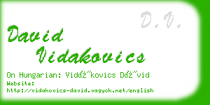 david vidakovics business card